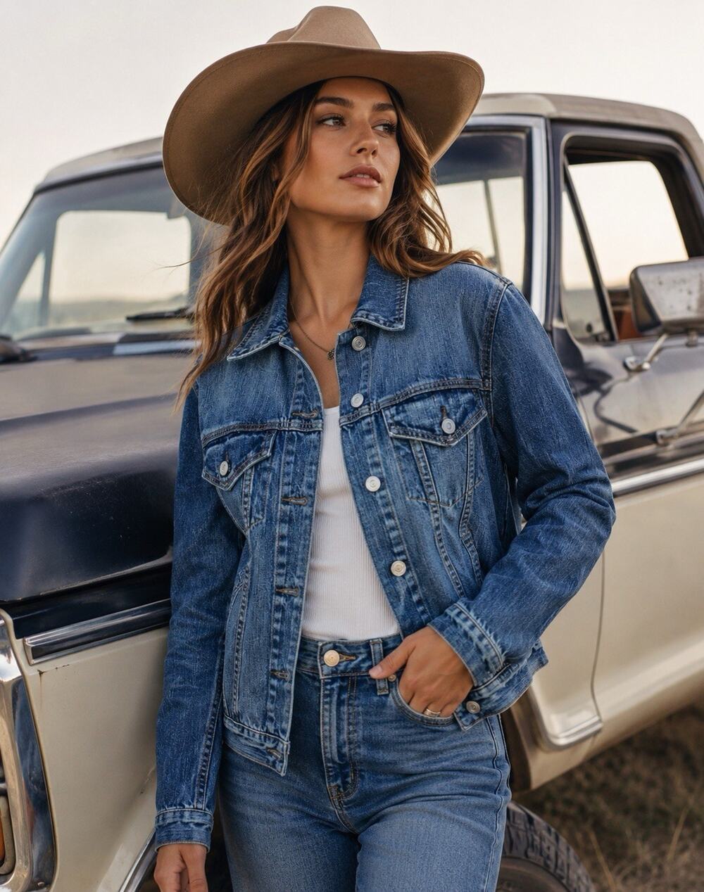 Denim & Supply Ralph Lauren Trucker Jean Jacket Rustic Western Wear Size Small